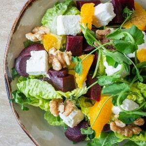 matiga sallader med getost